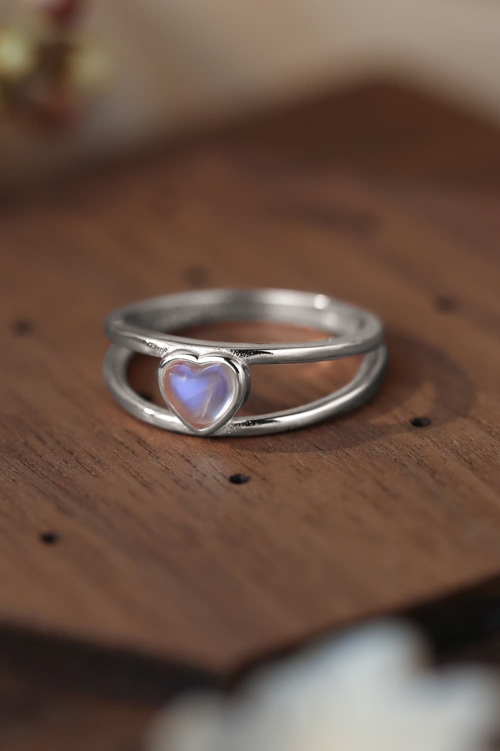 Aurora Heart Moonstone Ring