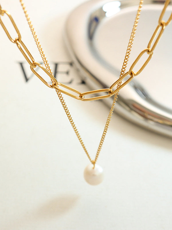 Freshwater Pearl Double-Layered Necklace