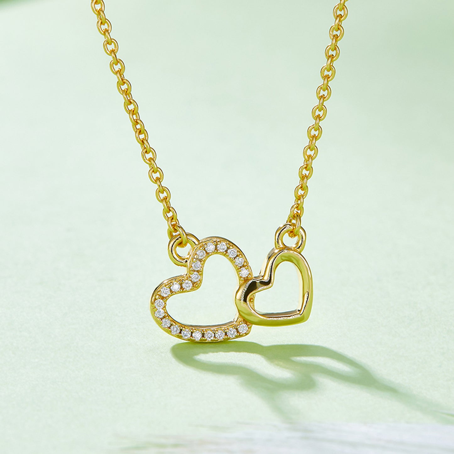 Hearts Entangled Diamond Necklace