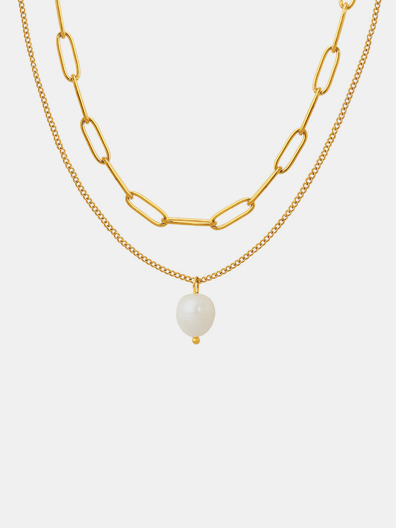 Freshwater Pearl Double-Layered Necklace