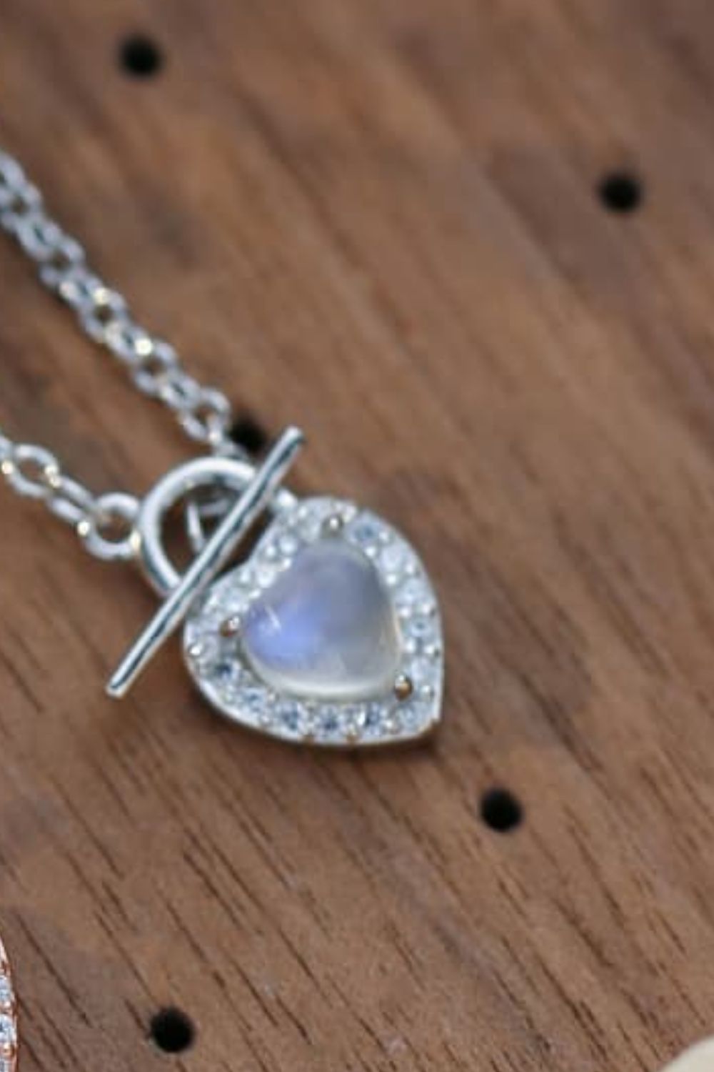 Halo Lock Heart Pendant Necklace
