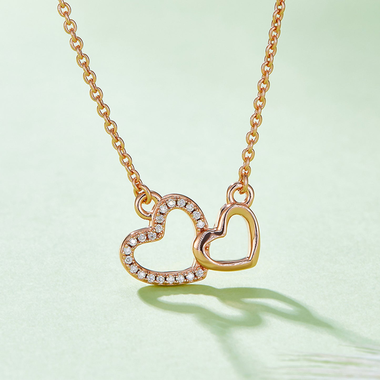 Hearts Entangled Diamond Necklace