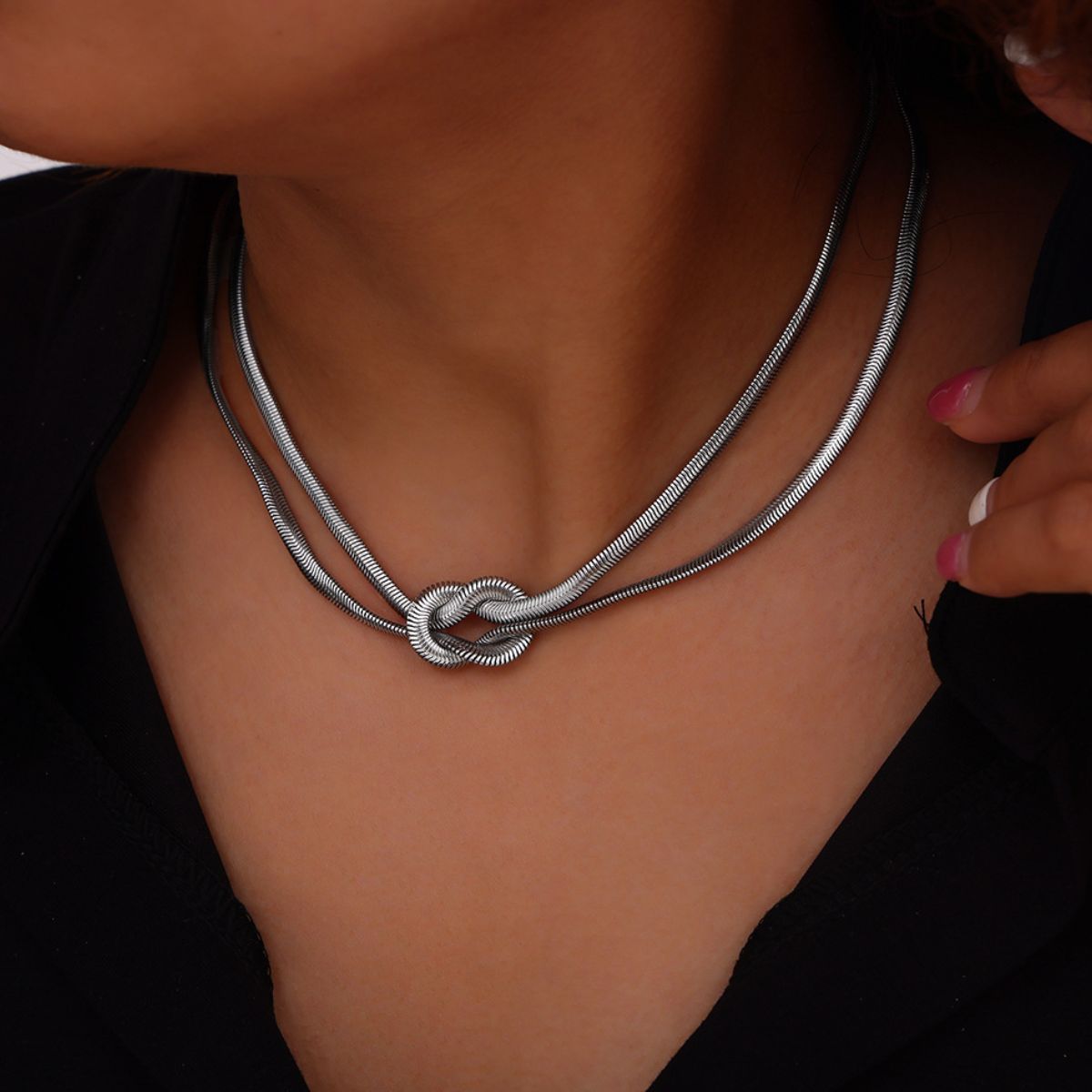 Intertwined Knot Necklace