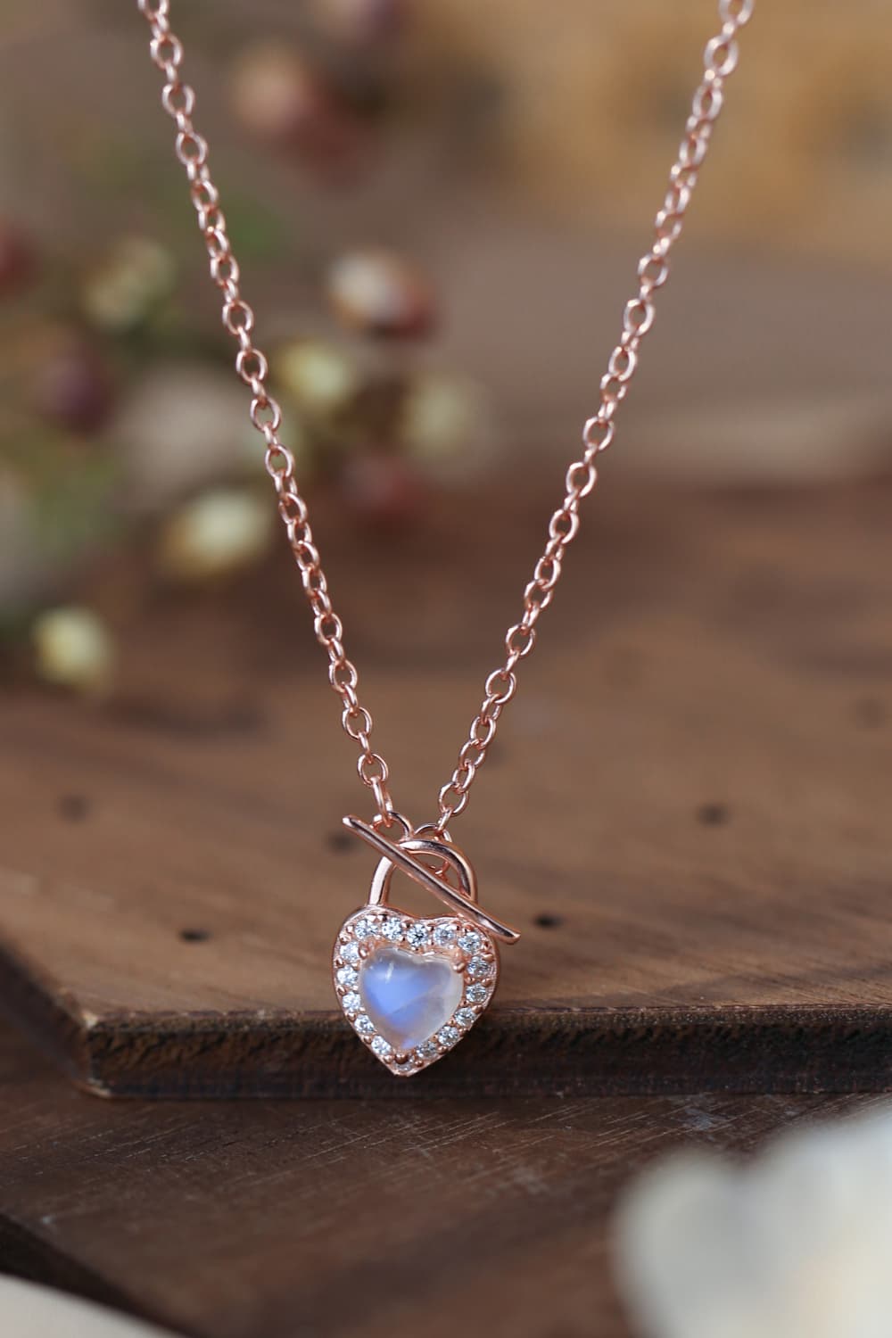 Halo Lock Heart Pendant Necklace