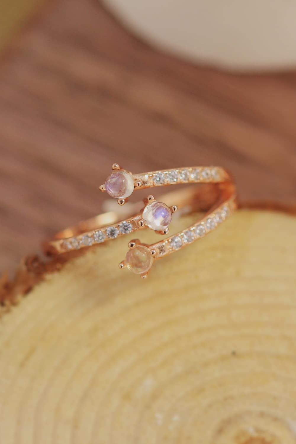 Eclipsed Love Moonstone Ring