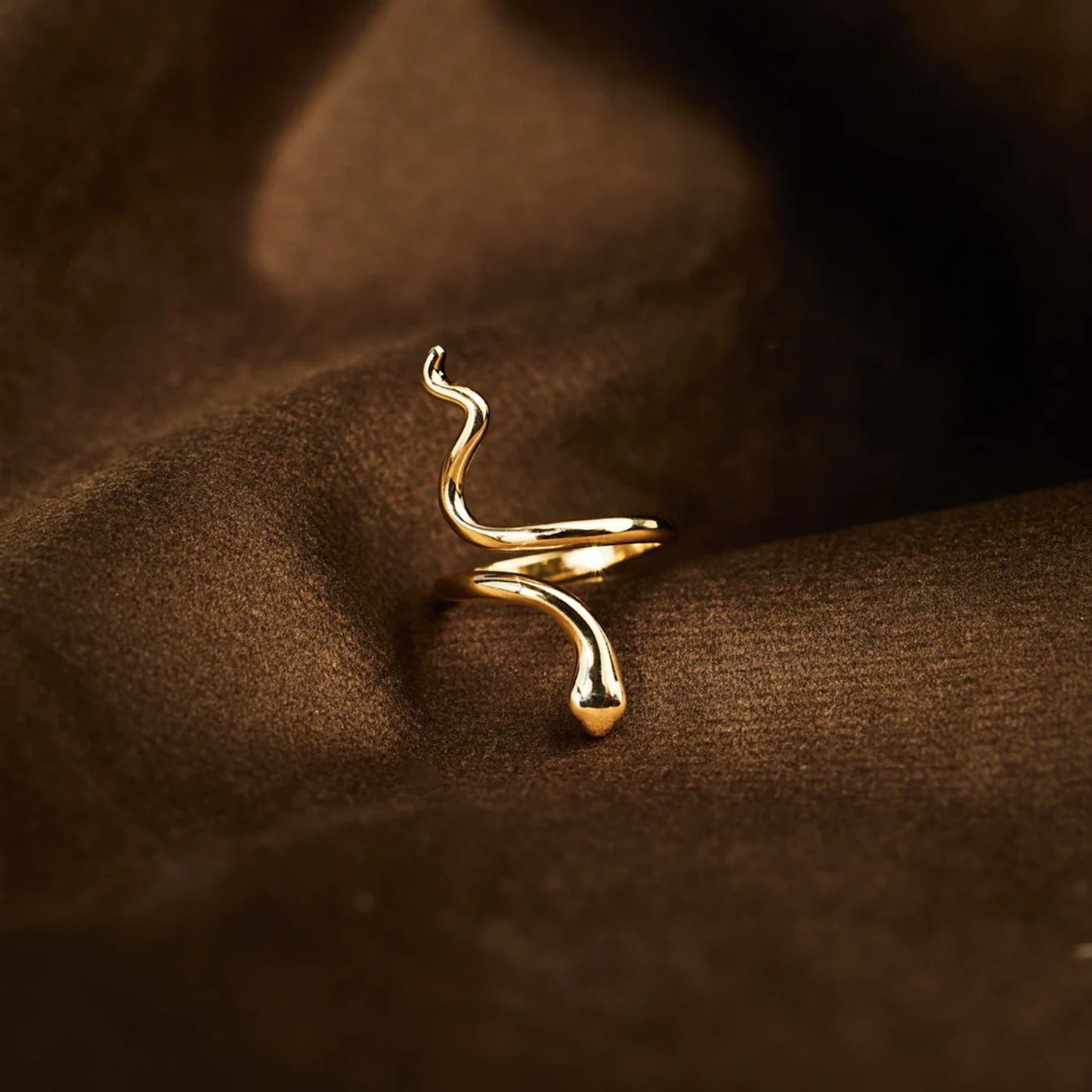Serpent Gold-Plated Ring