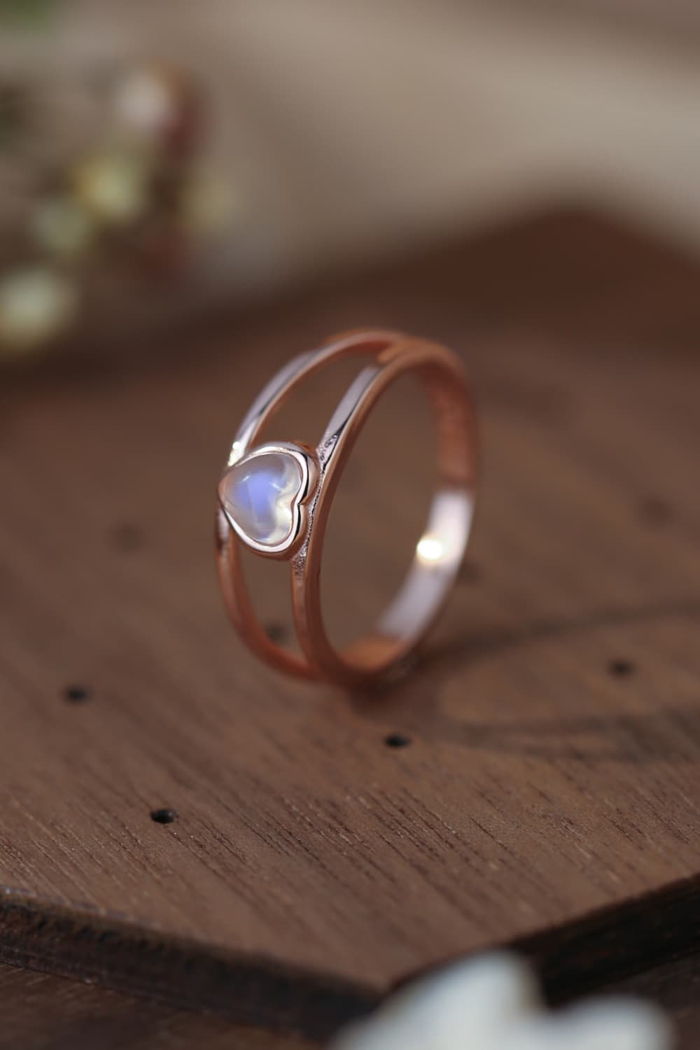 Aurora Heart Moonstone Ring