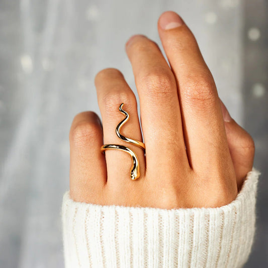 Serpent Gold-Plated Ring