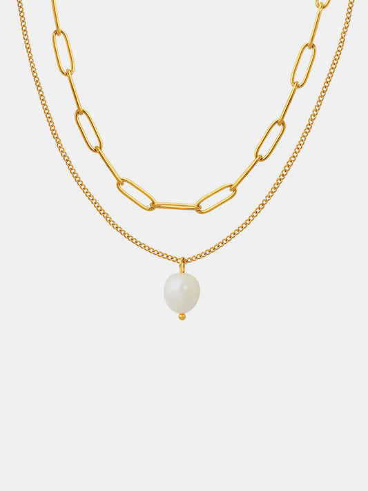 Freshwater Pearl Double-Layered Necklace