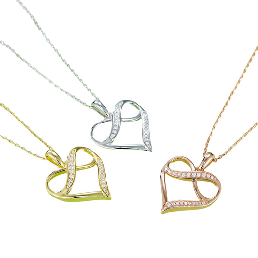 For Infinity Heart Necklace