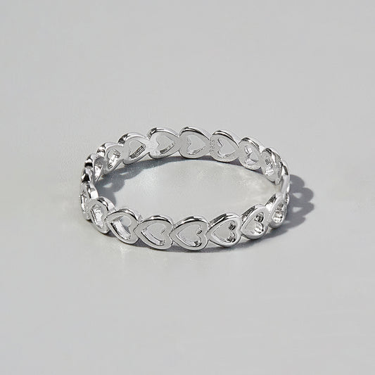 Infinity Heart Link Ring