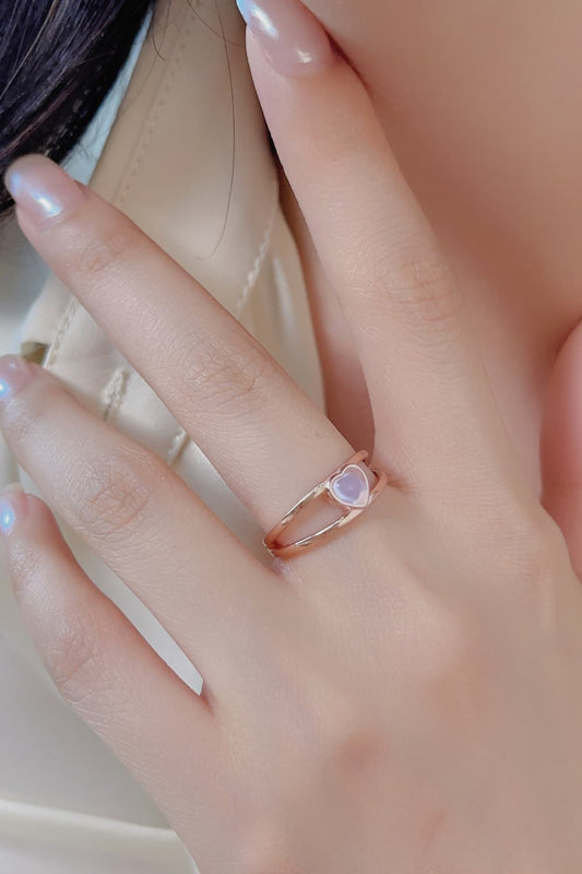 Aurora Heart Moonstone Ring